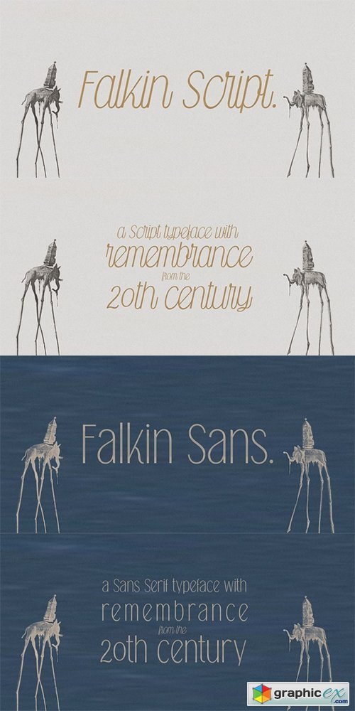 Falkin Font Family - 8 FONTS