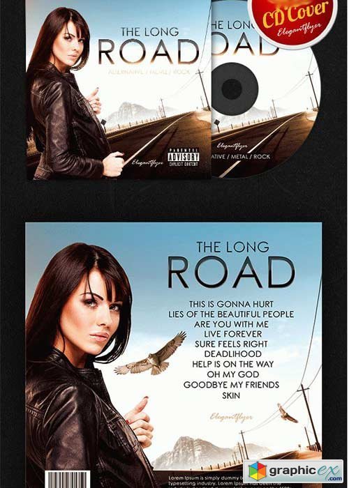 The Long Road CD Cover PSD Template