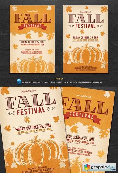 Fall Festival Flyer template