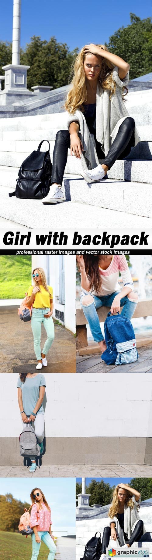 Girl with backpack - 5 UHQ JPEG