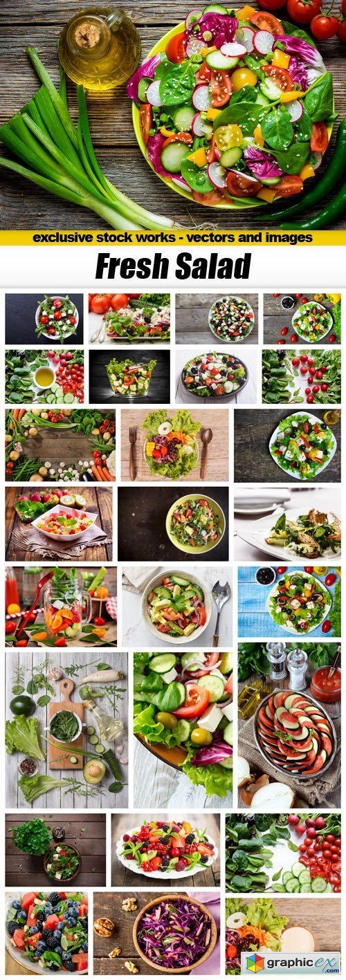 Fresh Salad - 27xUHQ JPEG