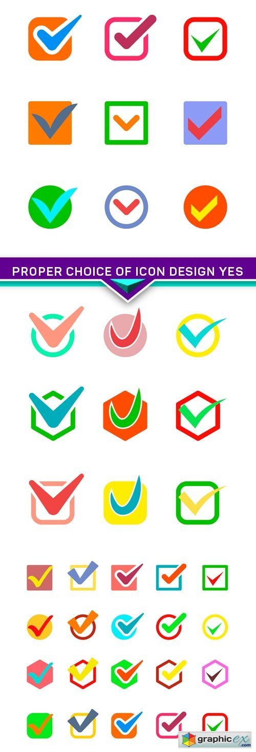 Proper choice of icon design yes 3X EPS