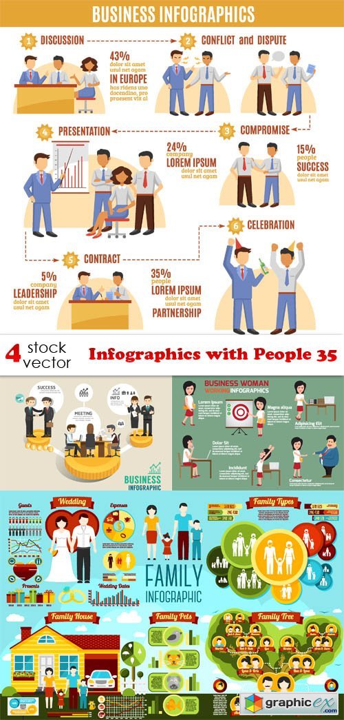 Infographics with People 35