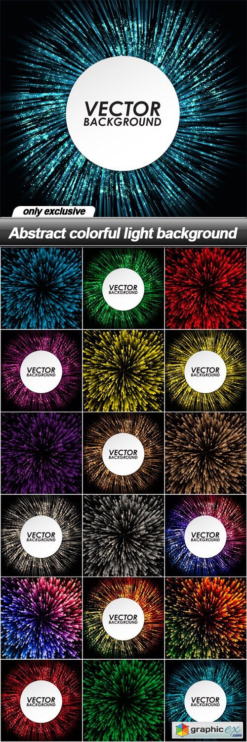 Abstract colorful light background - 18 EPS