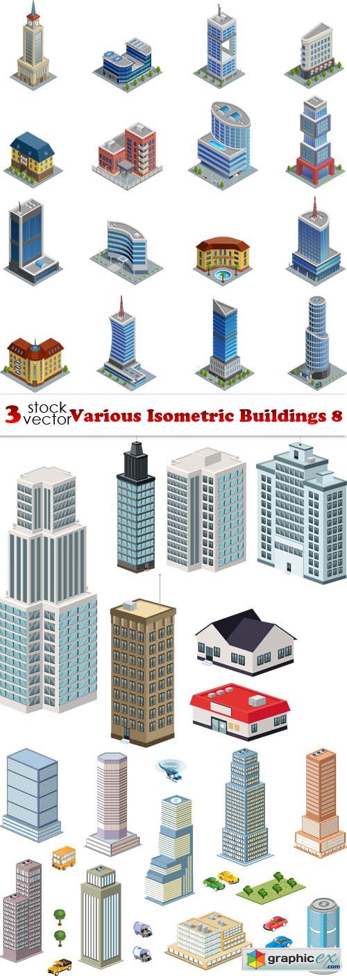 Various Isometric Buildings 8