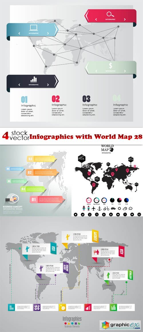 Infographics with World Map 28