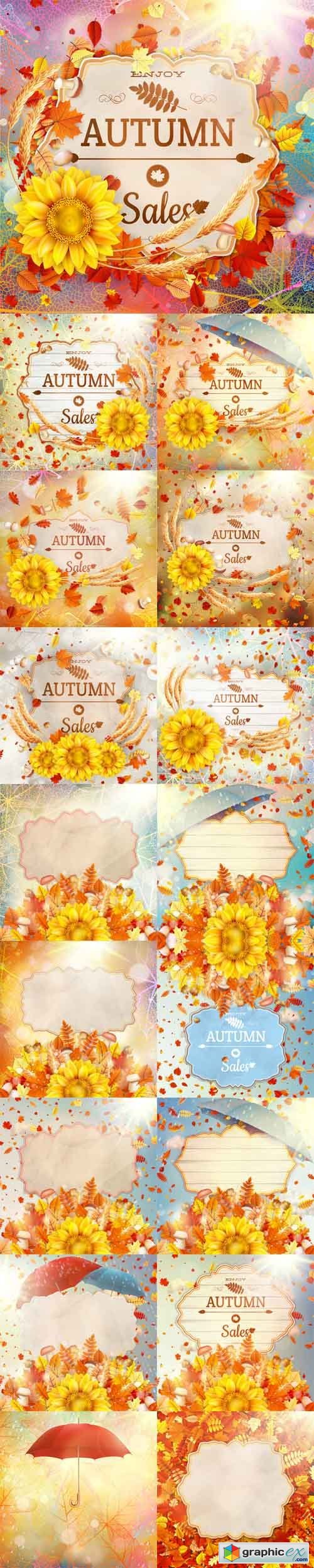 Background on a Theme of Autumn.Sale 4