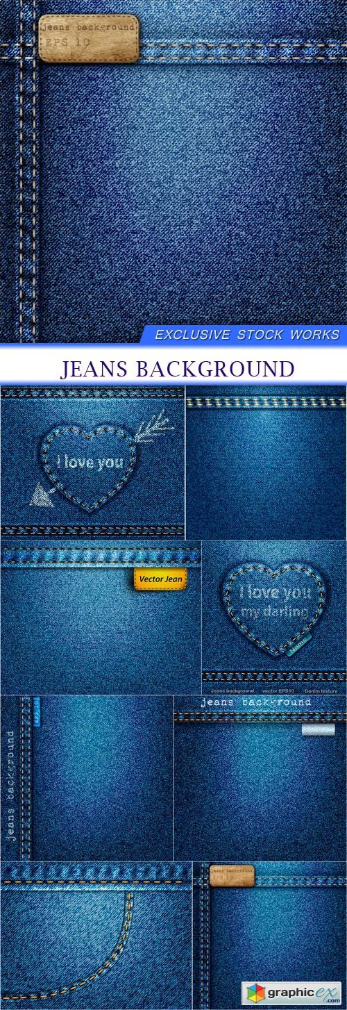 Jeans background 8X EPS