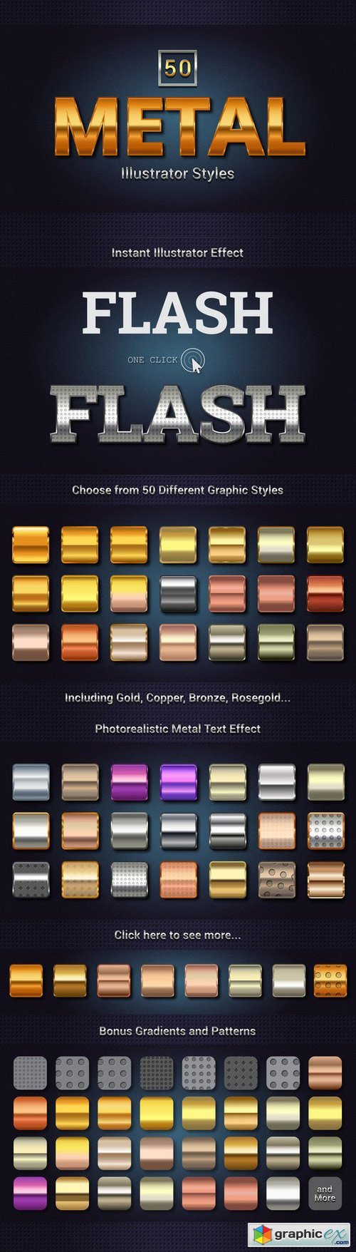 metal graphic styles illustrator download