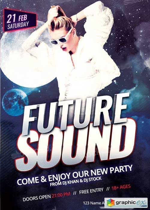 Future Sound Party V11 PSD Flyer Template