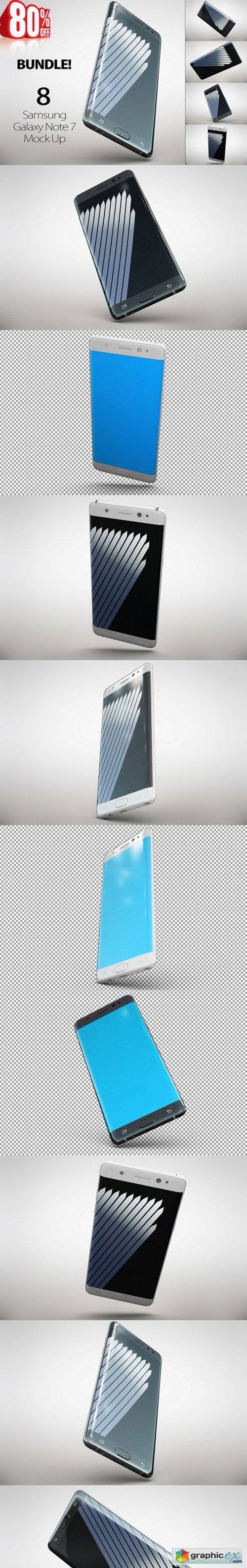 Bundle Samsung Galaxy Note 7 Mock Up 860043