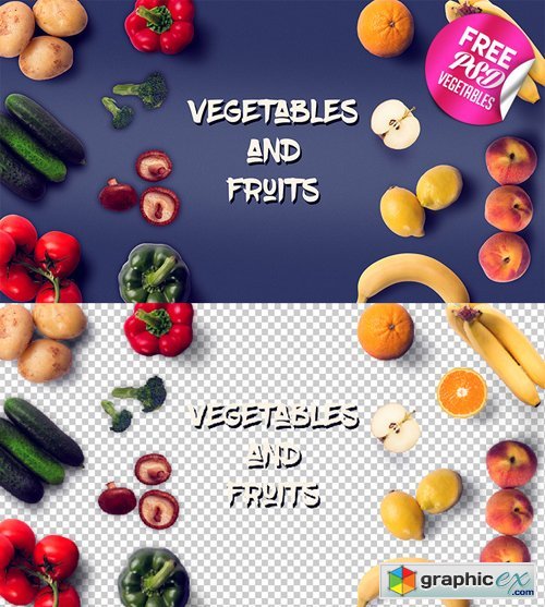 Vegetables & Fruits - Transparent Images Psd