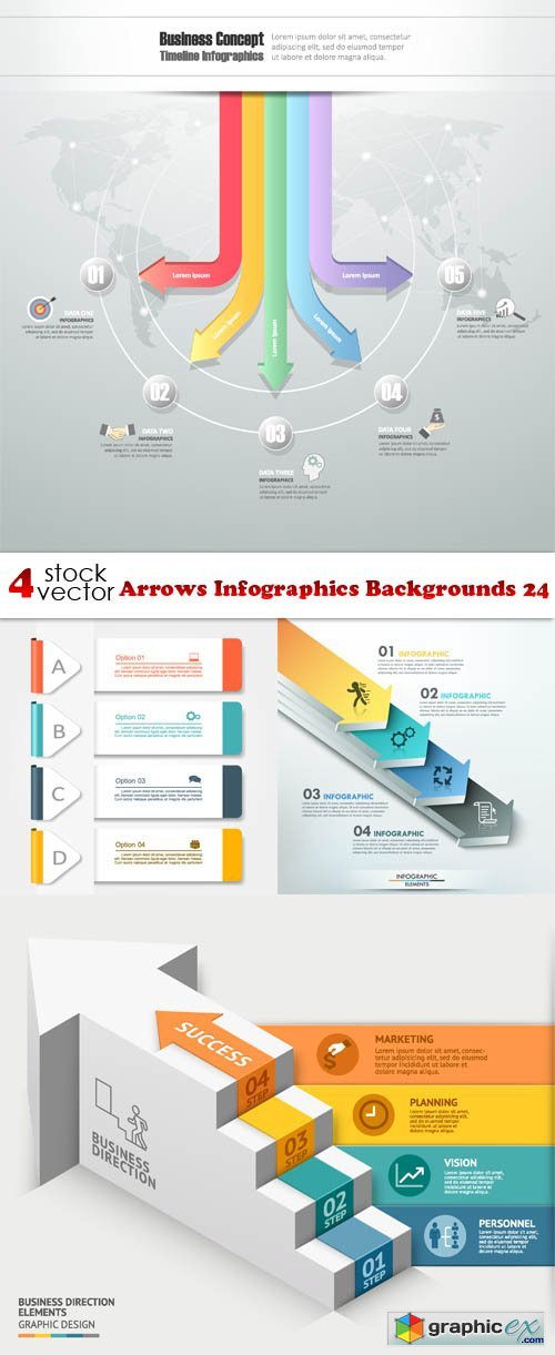Arrows Infographics Backgrounds 24