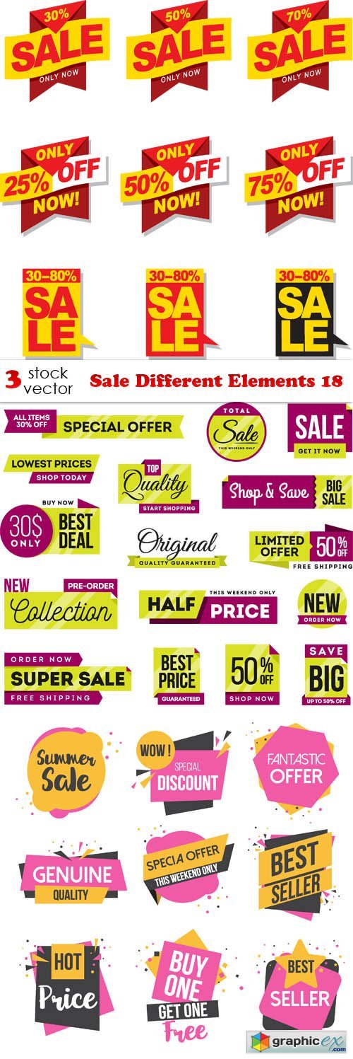 Sale Different Elements 18
