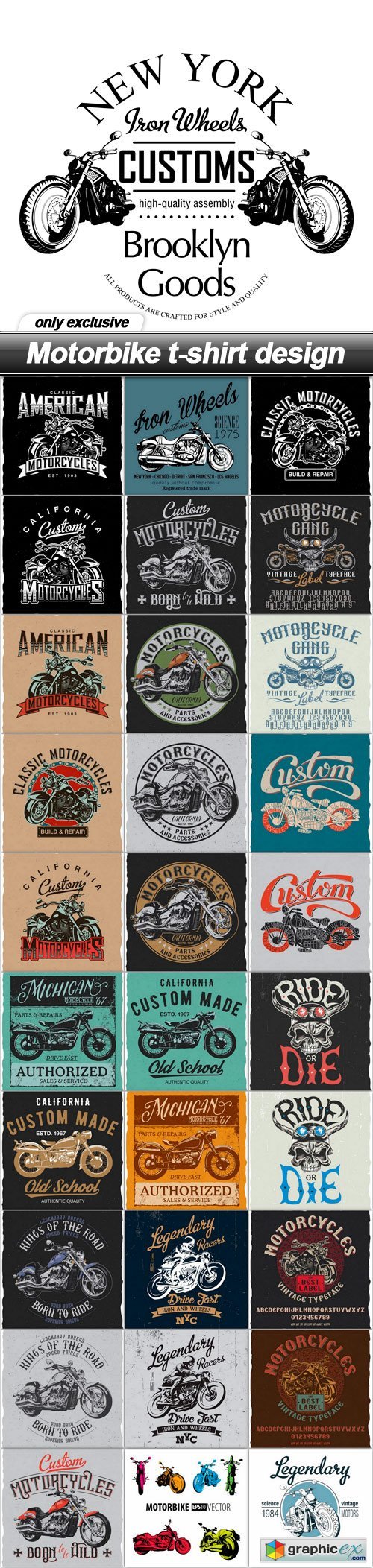 Motorbike t-shirt design - 31 EPS