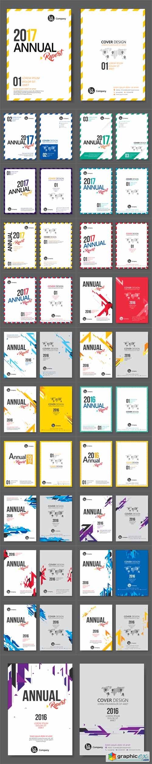 Flyer, Leafle, Annual Report Templates Flat Design in A4 Size