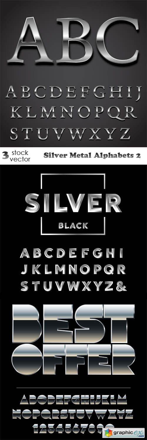 Silver Metal Alphabets 2