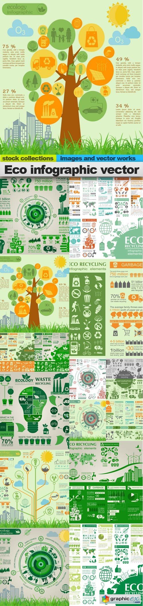 Eco infographic vector, 15 x EPS