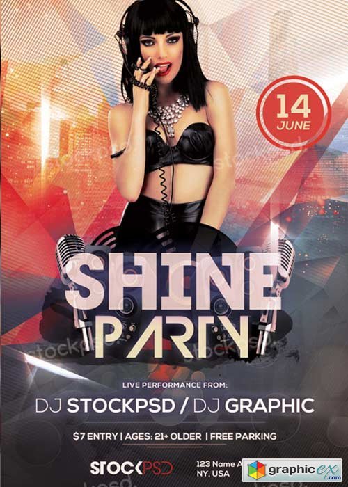 Shine Party V7 PSD Flyer Template