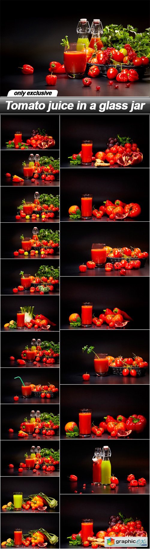 Tomato juice in a glass jar - 20 UHQ JPEG