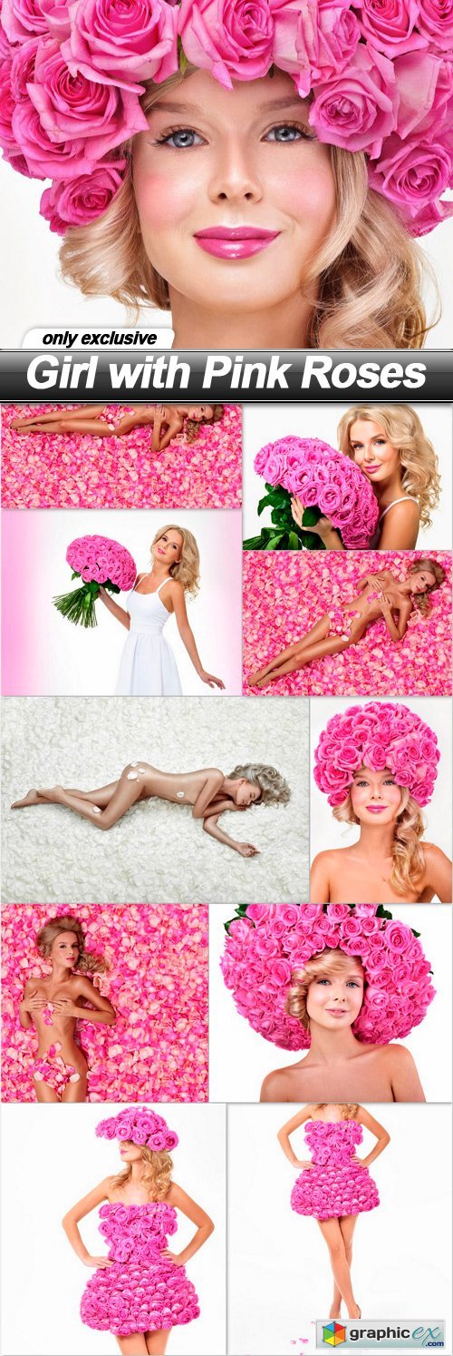 Girl with Pink Roses - 11 UHQ JPEG