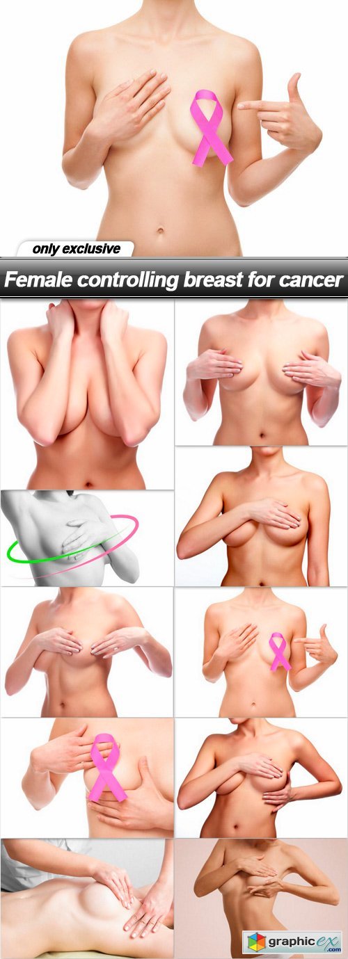 Female controlling breast for cancer - 10 UHQ JPEG