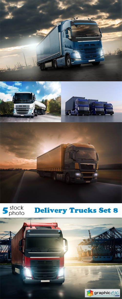 Delivery Trucks Set 8