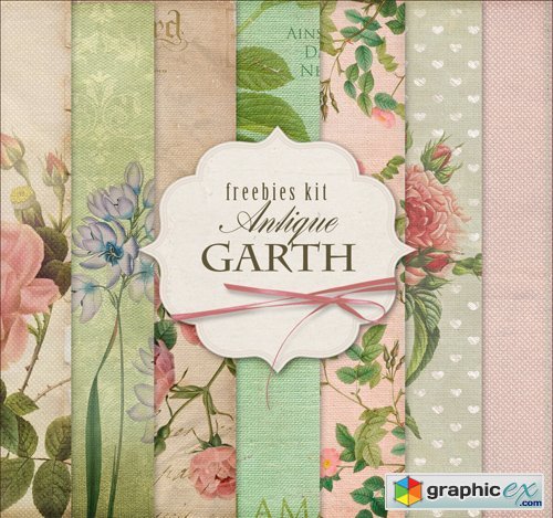 Flower Background Textures - Antique Garth