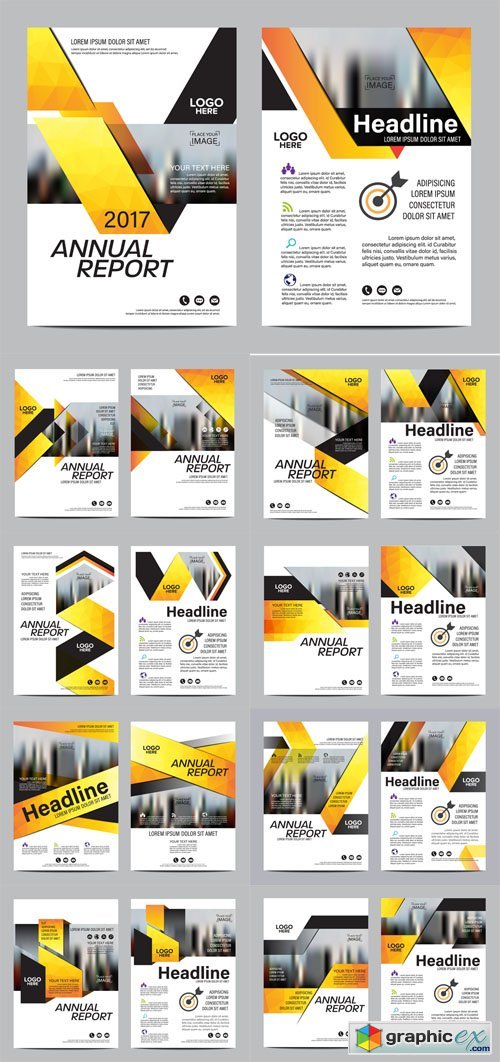 Yellow Brochure Layout Design Templates