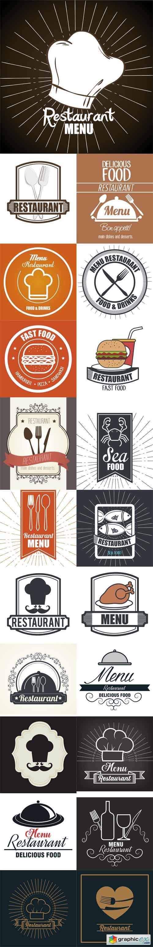 Menu Restaurant Cover Icon Illustration Graphic