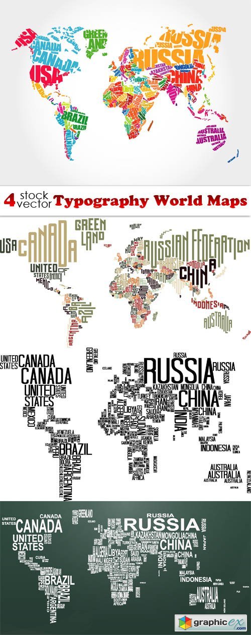 Typography World Maps
