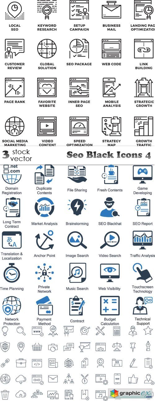 Seo Black Icons 4