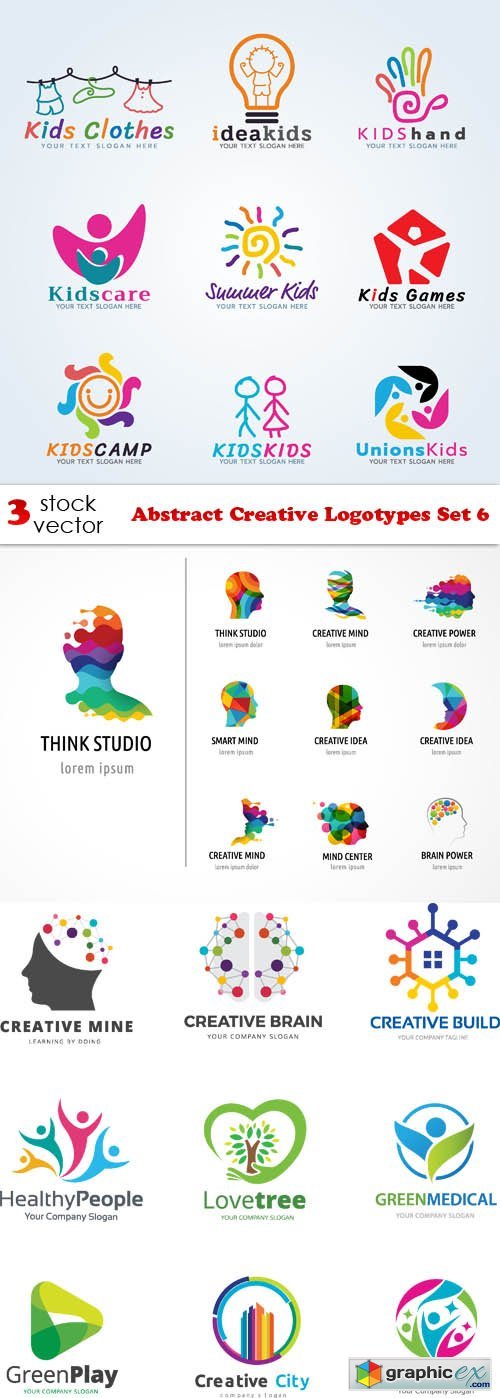Abstract Creative Logotypes Set 6
