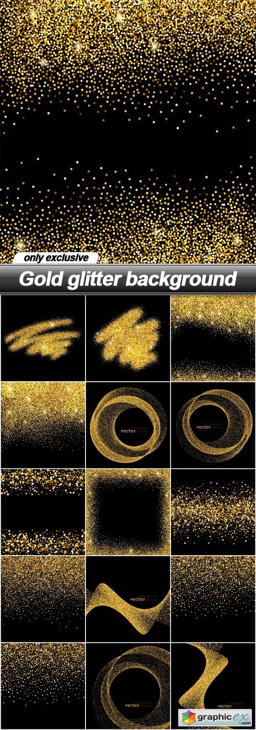 Gold glitter background - 16 EPS