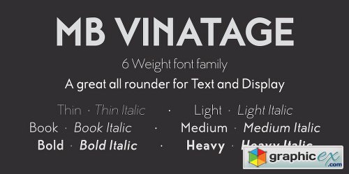 MB Vinatage Font Family - 12 Fonts