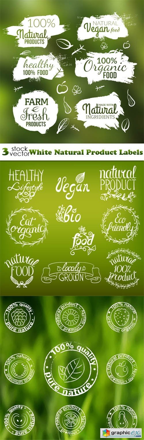 White Natural Product Labels