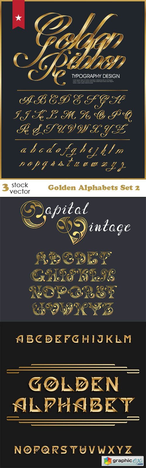 Golden Alphabets Set 2