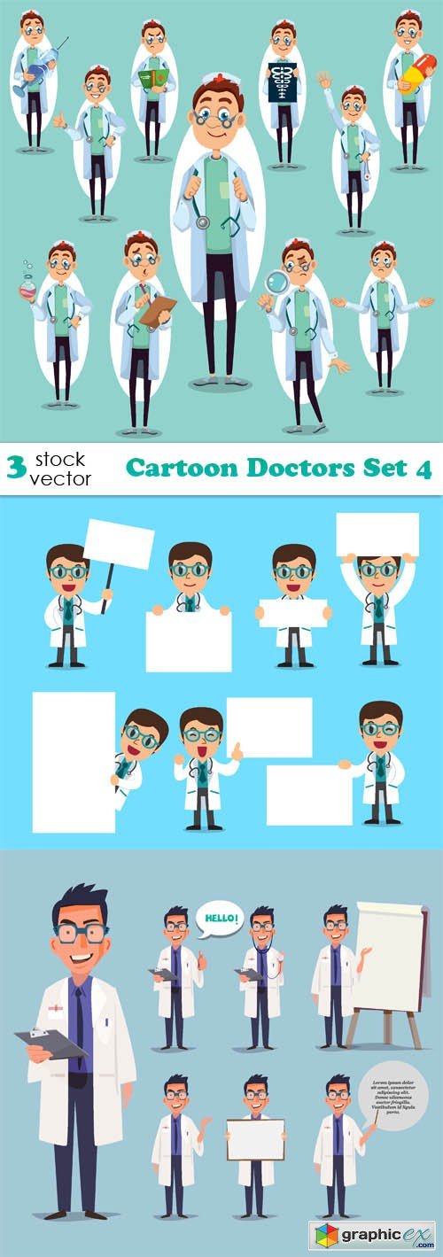 Cartoon Doctors Set 4