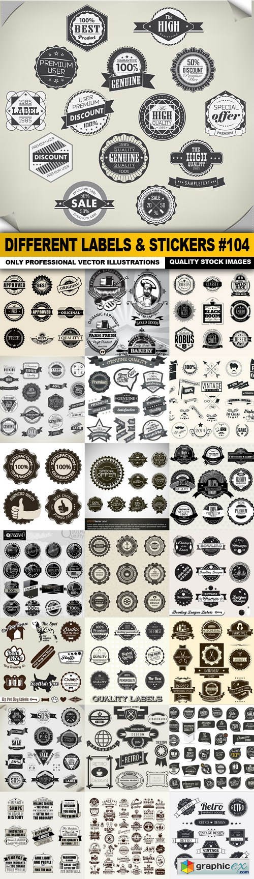 Different Labels & Stickers #104 - 22 Vector