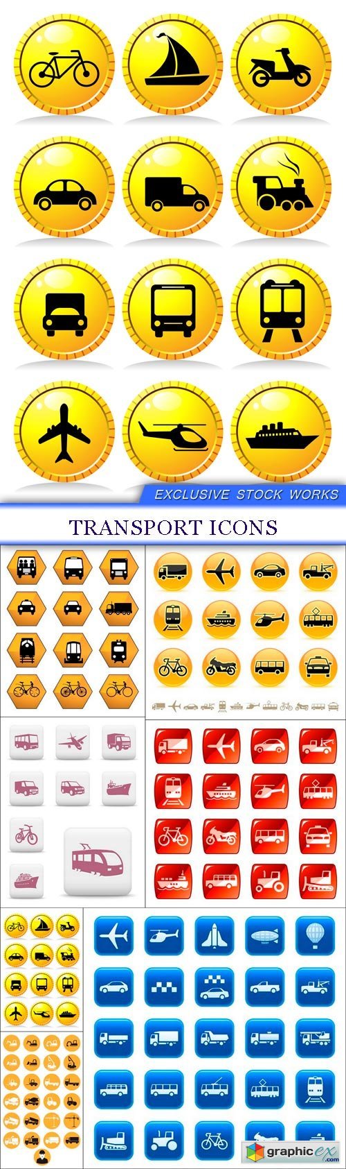 Transport icons 7X EPS