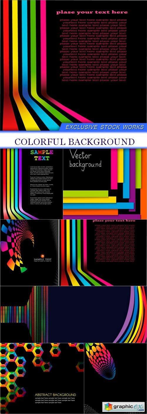 colorful background 8X EPS