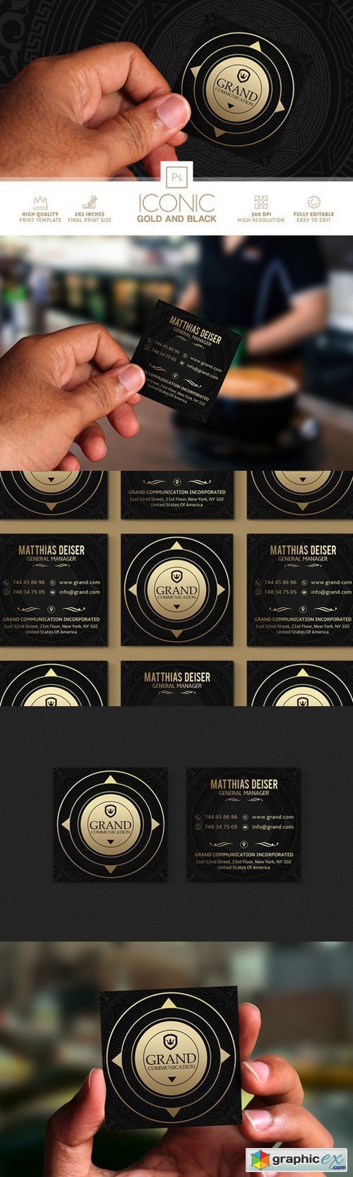 Iconic Gold And Black Business Card