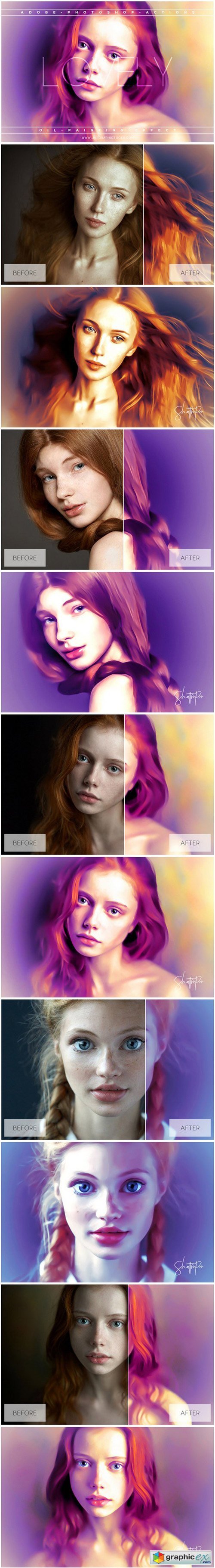 Lovely Oil Painting Effect Actions