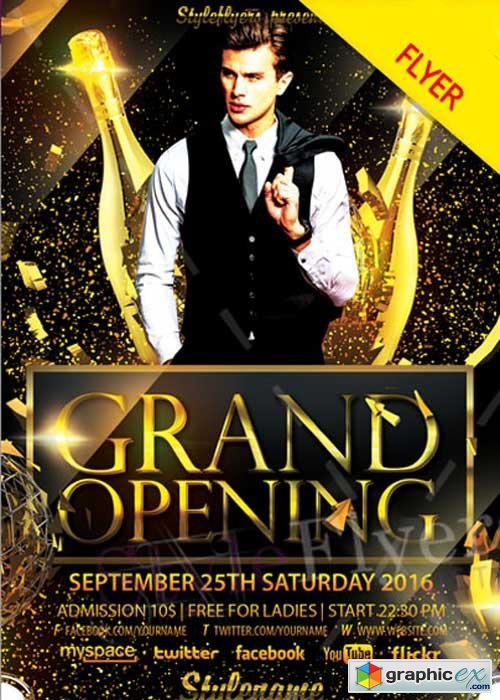 Grand Opening PSD V3 Flyer Template