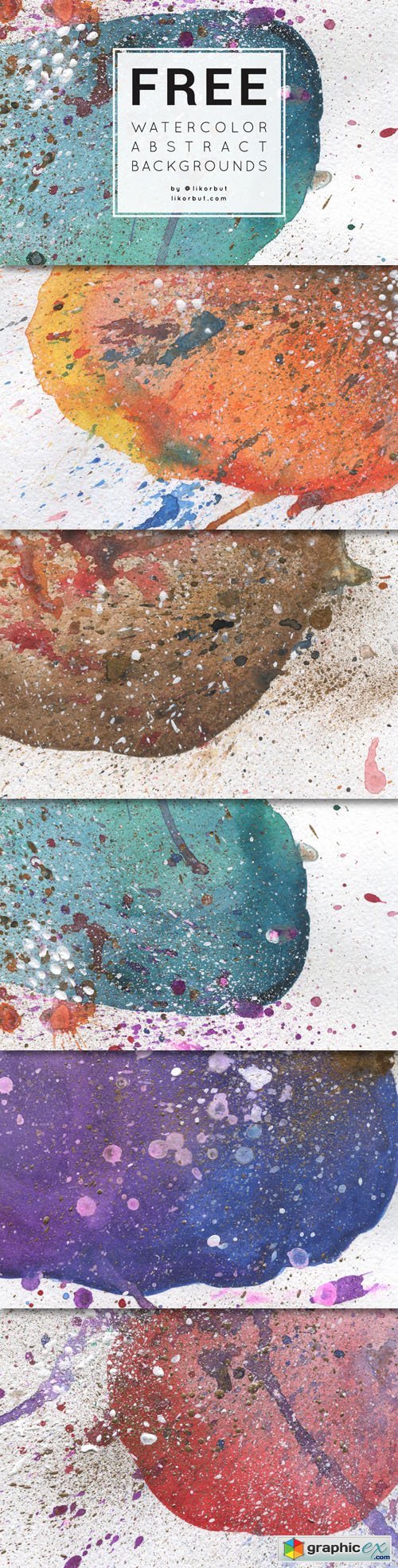 5 Watercolor Abstract Backgrounds