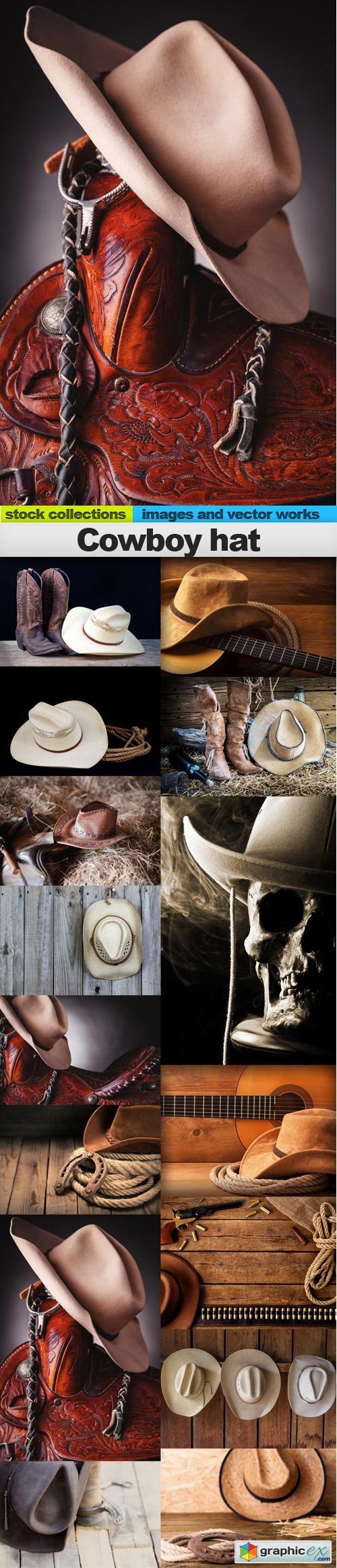 Cowboy hat, 15 x UHQ JPEG