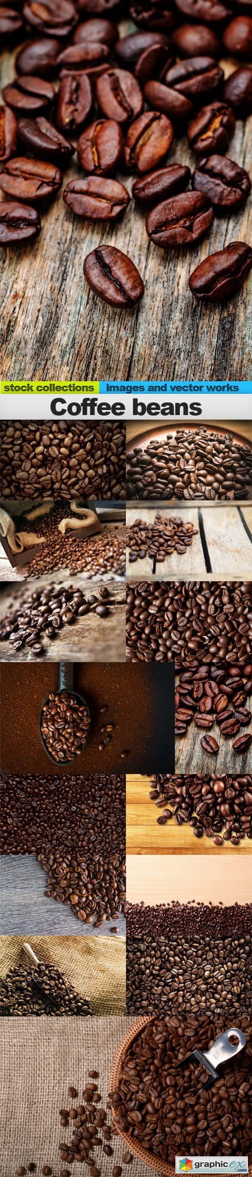 Coffee beans, 15 x UHQ JPEG