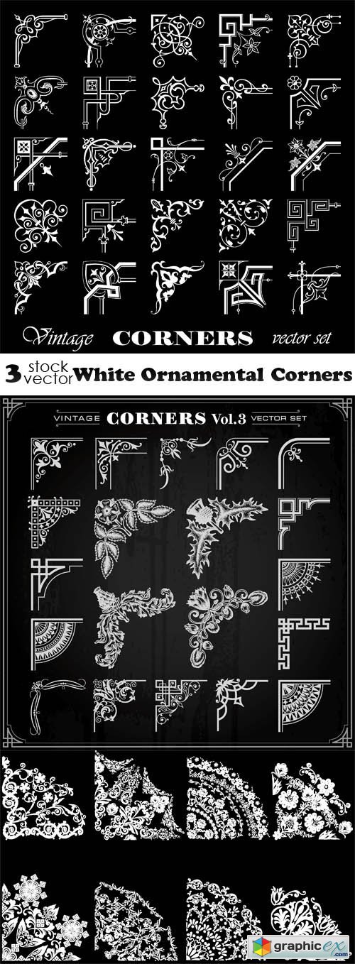 White Ornamental Corners