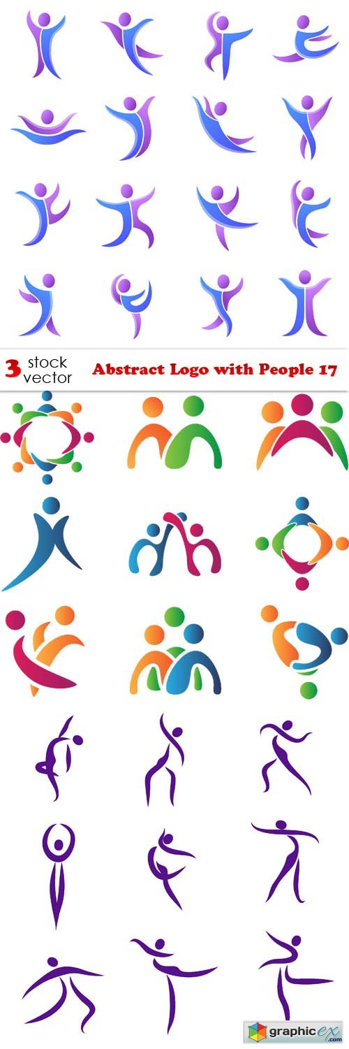 Abstract Logo with People 17