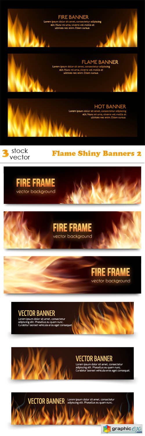 Flame Shiny Banners 2